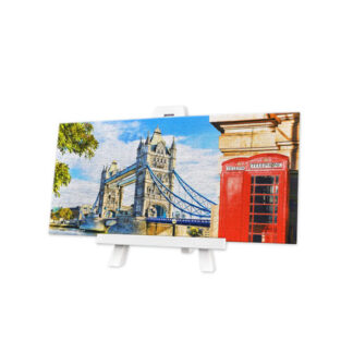 Classic London featuring London Tower Bridge and a red telephone box canvas.