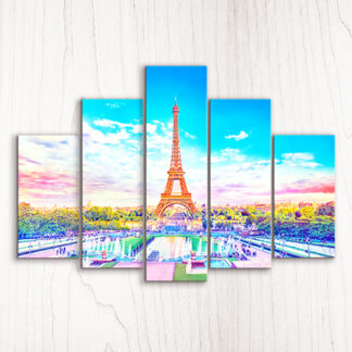 A Vintage Style puzzle featuring the Eiffel Tower in Paris on a white background.