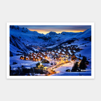 Beautiful Dusk in French Alps Resort - Showpiece 1000