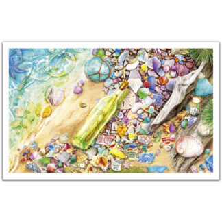 Wishing Bottle on the Beach by Aimee Stewart - Showpiece 1000