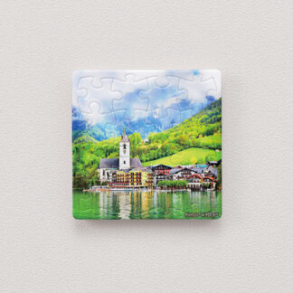 Peaceful Wolfgangsee Lake - Puzzle Magnet