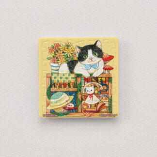 Tuxedo Cat - Cotton Lion - Puzzle Magnet