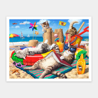 Cats on the Beach - Steve Read - Showpiece 1200