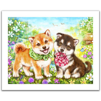 Shiba Puppies' First Errand by Kayomi - Showpiece 500