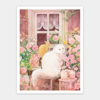 Jina - A Cat in the Rose Garden - Showpiece 1200
