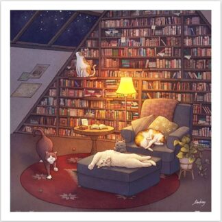 標準平面拼圖_Limduey-夜晚的圖書室