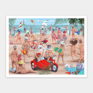The Nudist Beach by Peter Adderley - Showpiece 1200