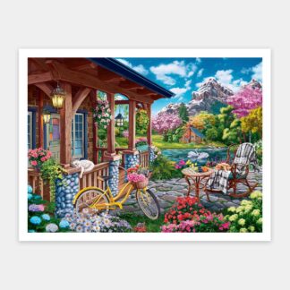 Colorful Lake House by Image World - Showpiece 1200