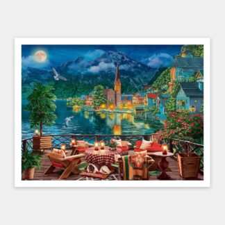Evening by the Lake in Hallstatt by Image World - Showpiece 1200