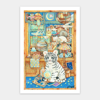 Little White Tiger's Collection Cabinet by Cotton Lion - Showpiece 600
